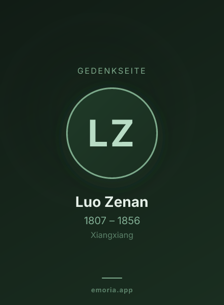 Gedenkportrait von Luo Zenan