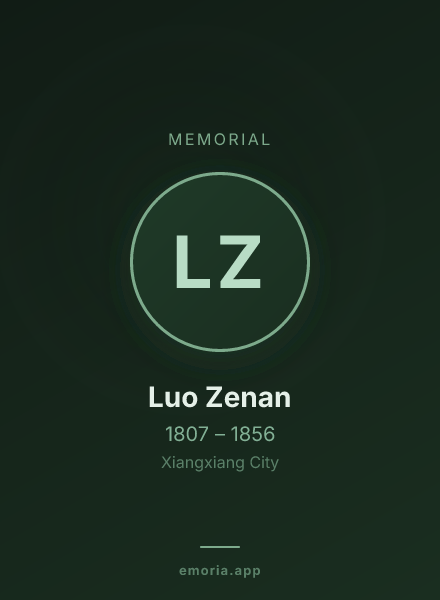 Memorial portrait of Luo Zenan