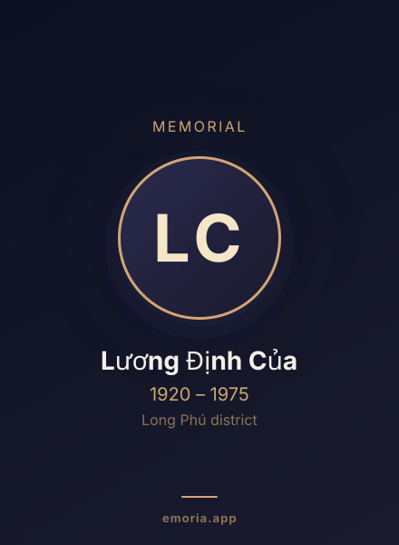 Memorial portrait of Lương Định Của