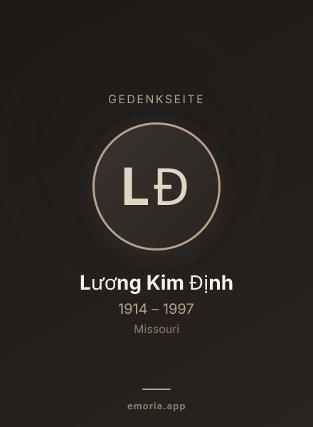 Gedenkportrait von Lương Kim Định