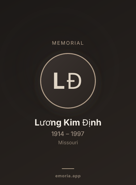 Memorial portrait of Lương Kim Định