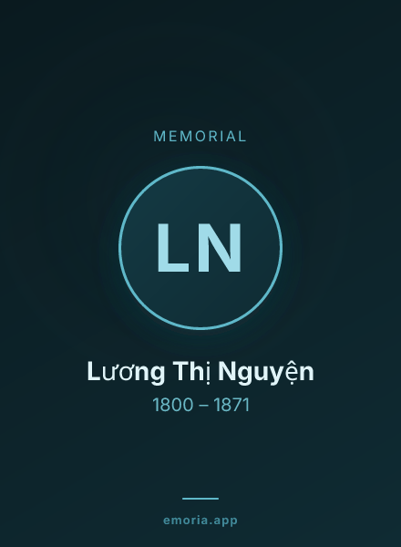 Memorial portrait of Lương Thị Nguyện