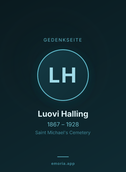 Gedenkportrait von Luovi Halling