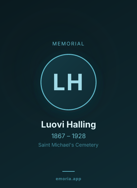 Memorial portrait of Luovi Halling