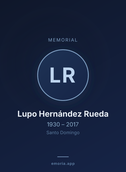 Memorial portrait of Lupo Hernández Rueda
