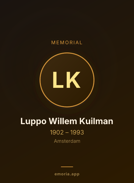 Memorial portrait of Luppo Willem Kuilman