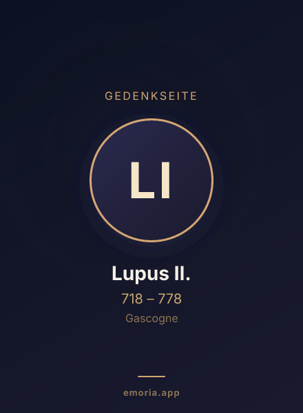 Gedenkportrait von Lupus II.