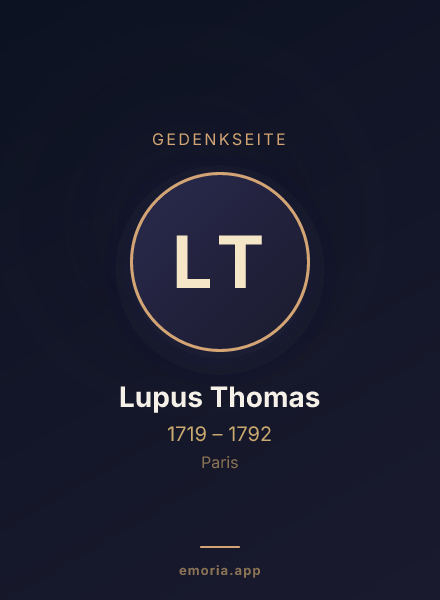 Gedenkportrait von Lupus Thomas