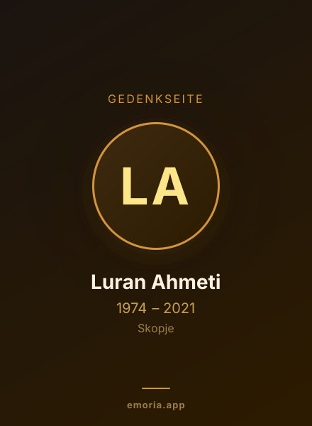 Gedenkportrait von Luran Ahmeti