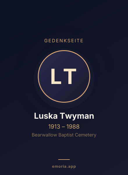 Gedenkportrait von Luska Twyman