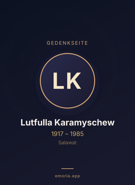 Gedenkportrait von Lutfulla Karamyschew