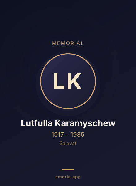 Memorial portrait of Lutfulla Karamyschew