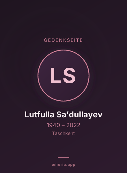 Gedenkportrait von Lutfulla Saʼdullayev