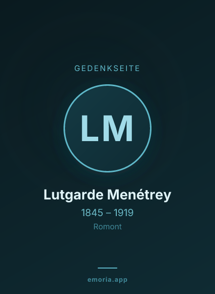 Gedenkportrait von Lutgarde Menétrey