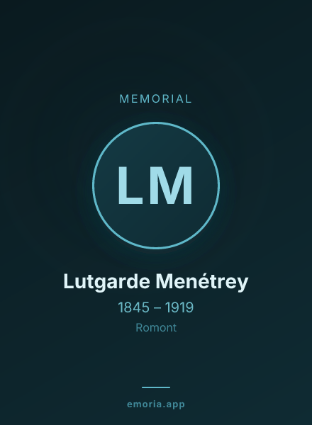 Memorial portrait of Lutgarde Menétrey