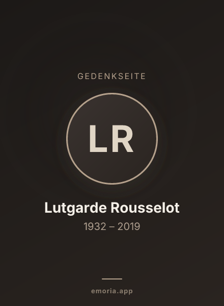Gedenkportrait von Lutgarde Rousselot