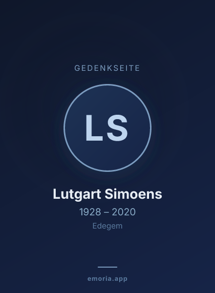 Gedenkportrait von Lutgart Simoens