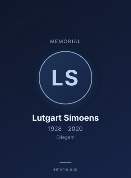 Memorial portrait of Lutgart Simoens