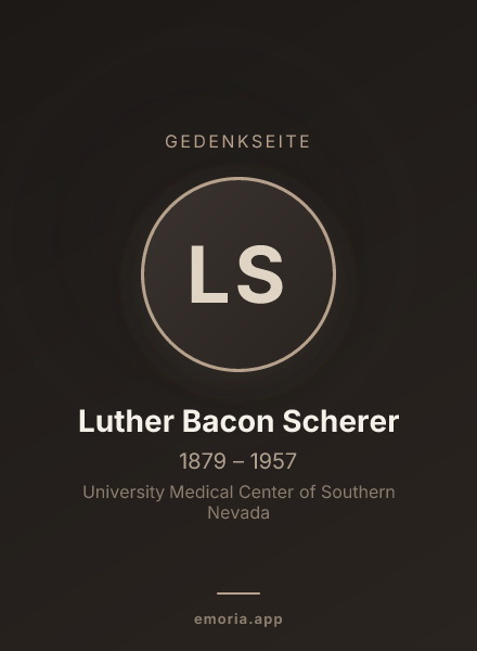 Gedenkportrait von Luther Bacon Scherer