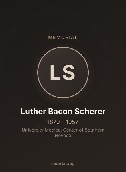 Memorial portrait of Luther Bacon Scherer