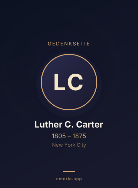 Gedenkportrait von Luther C. Carter