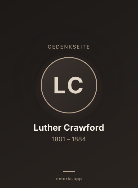 Gedenkportrait von Luther Crawford