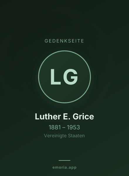 Gedenkportrait von Luther E. Grice