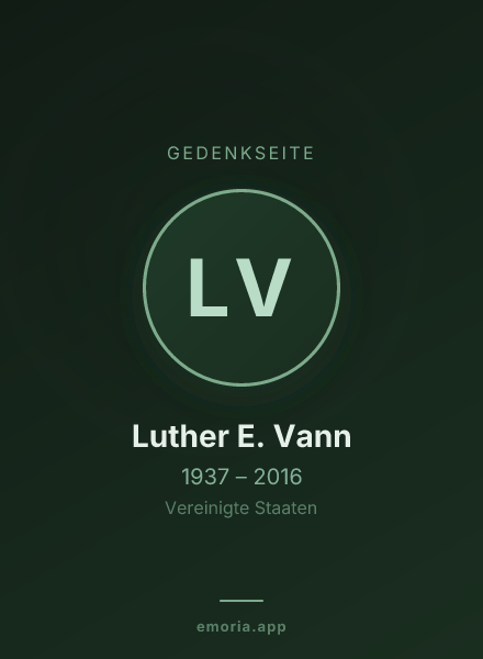Gedenkportrait von Luther E. Vann