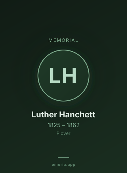 Memorial portrait of Luther Hanchett