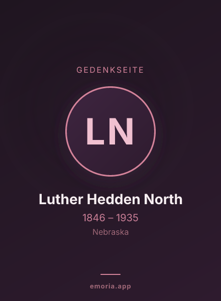Gedenkportrait von Luther Hedden North