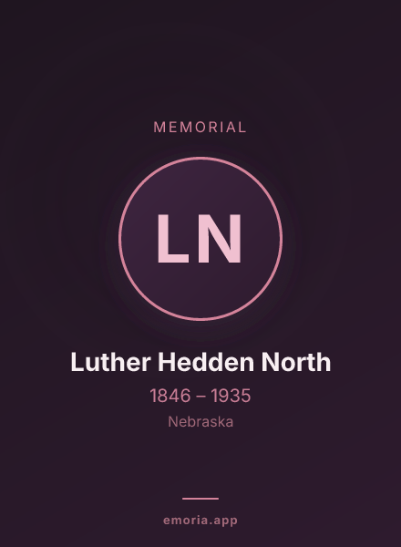 Memorial portrait of Luther Hedden North