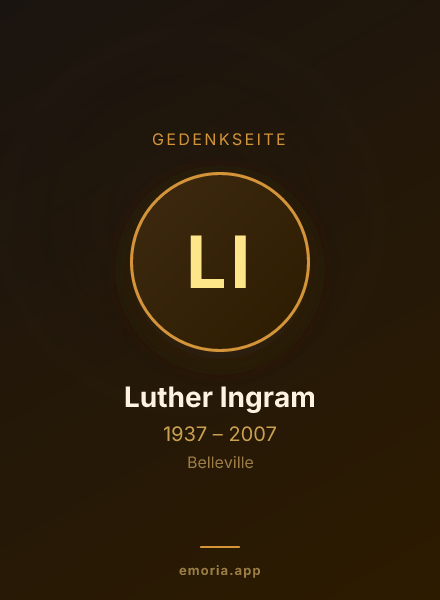 Gedenkportrait von Luther Ingram