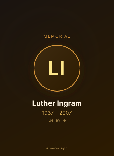 Memorial portrait of Luther Ingram
