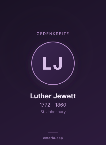 Gedenkportrait von Luther Jewett