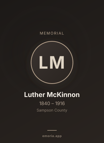 Memorial portrait of Luther McKinnon
