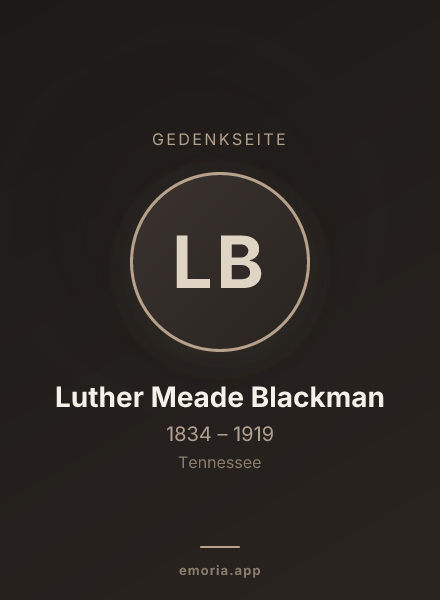Gedenkportrait von Luther Meade Blackman