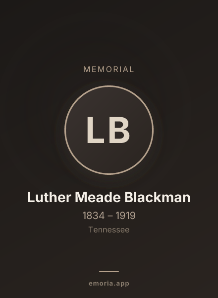 Memorial portrait of Luther Meade Blackman
