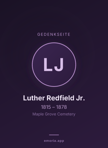 Gedenkportrait von Luther Redfield Jr.