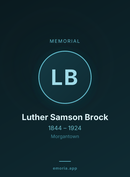 Memorial portrait of Luther Samson Brock