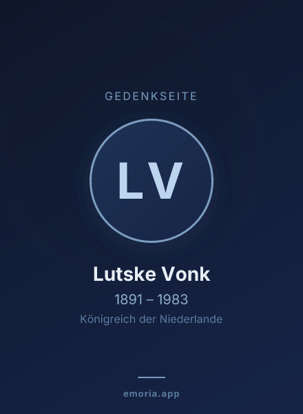 Gedenkportrait von Lutske Vonk
