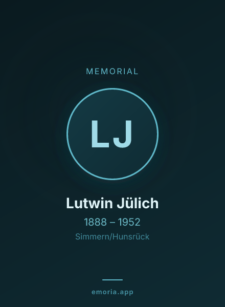 Memorial portrait of Lutwin Jülich