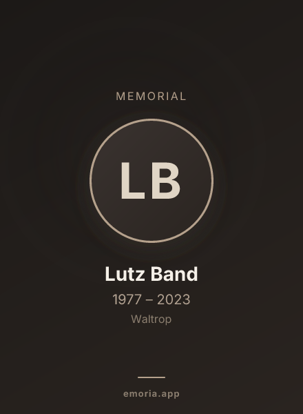 Memorial portrait of Lutz Band