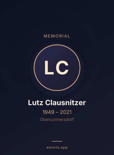 Memorial portrait of Lutz Clausnitzer
