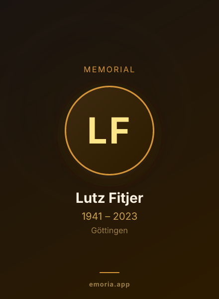 Memorial portrait of Lutz Fitjer