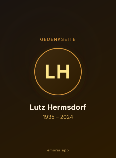 Gedenkportrait von Lutz Hermsdorf