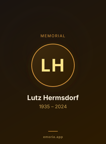 Memorial portrait of Lutz Hermsdorf