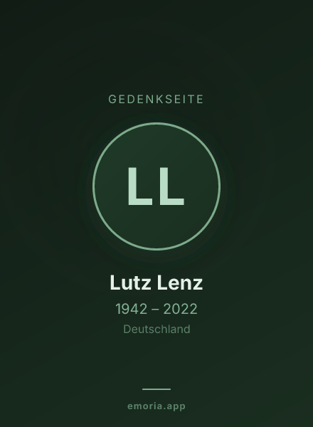 Gedenkportrait von Lutz Lenz