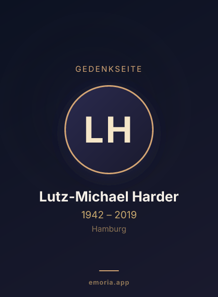 Gedenkportrait von Lutz-Michael Harder