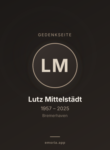 Gedenkportrait von Lutz Mittelstädt