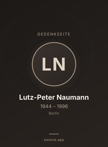 Gedenkportrait von Lutz-Peter Naumann